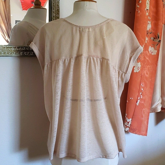 Taylor and Sage Boho Peasant Smocked Empire Waist Top Size Medium - Picture 4 of 10